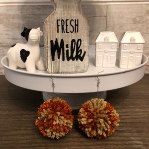 Thanksgiving Pom Pom earrings